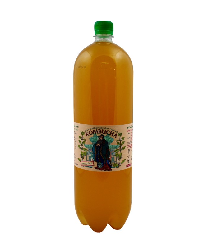 Kombucha meduňka Stevikom 2l
