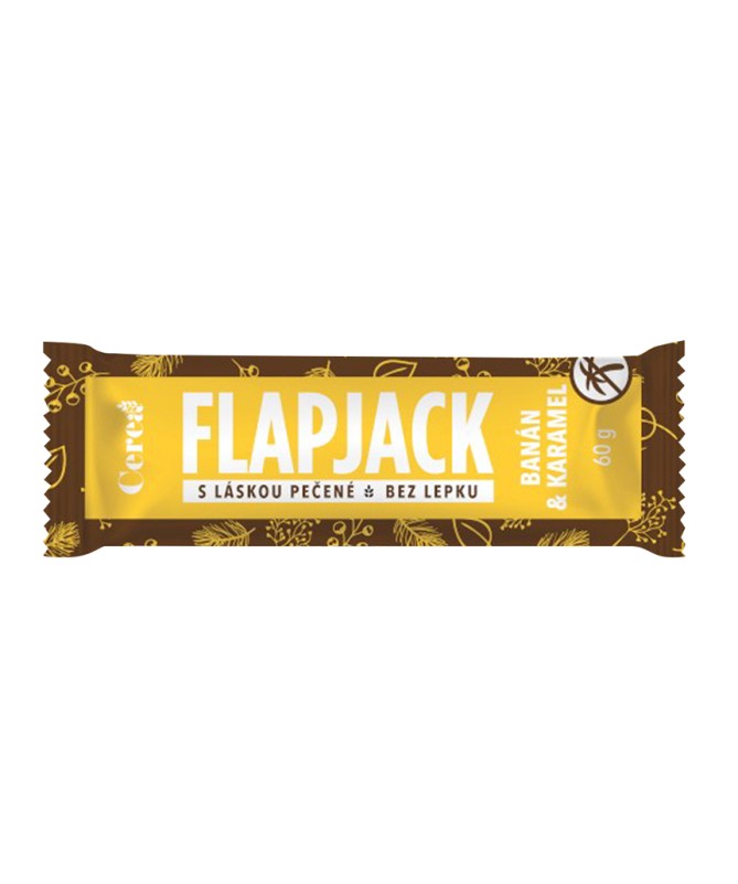 Flapjack BANÁN a KARAMEL 60g Cereabar bez lepku