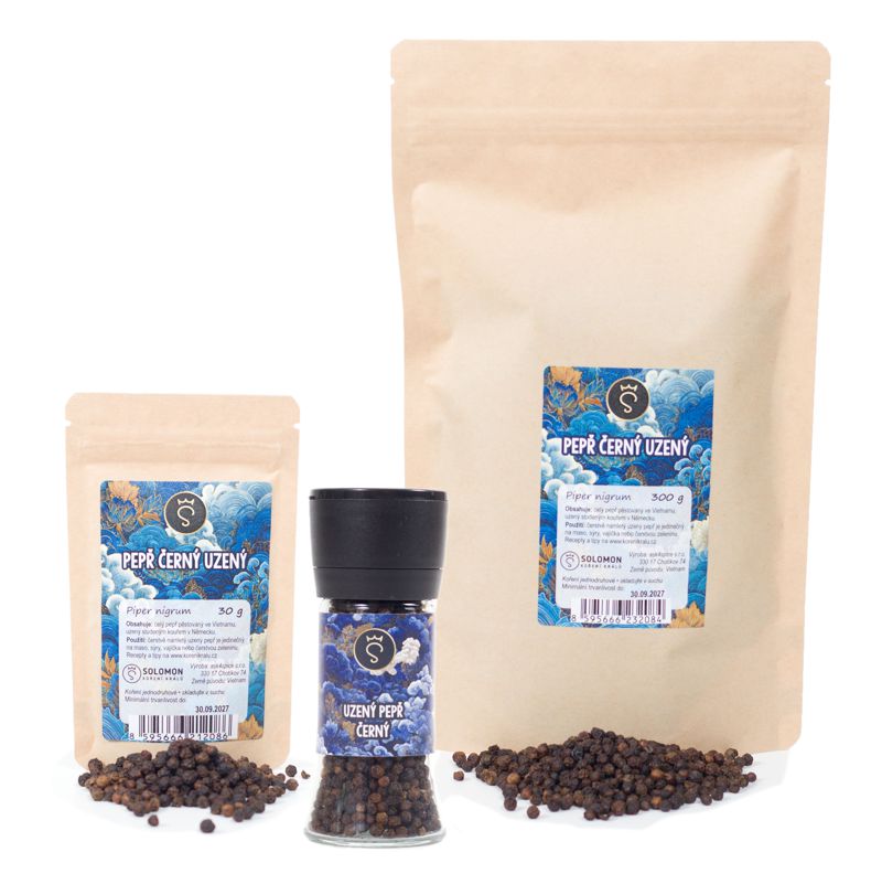 Pepř černý uzený 50g (mlýnek)
